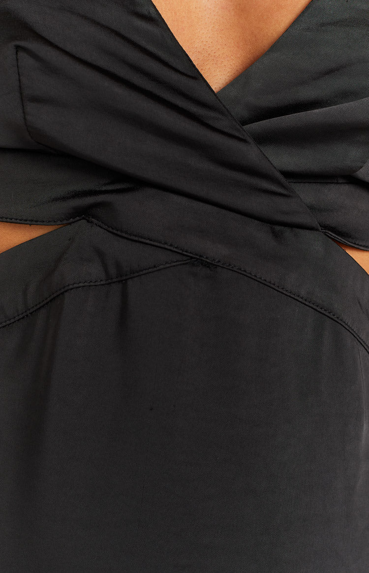 Amani Black Cut Out Maxi Dress