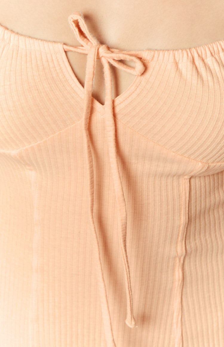 Eliana Beige Mini Party Dress