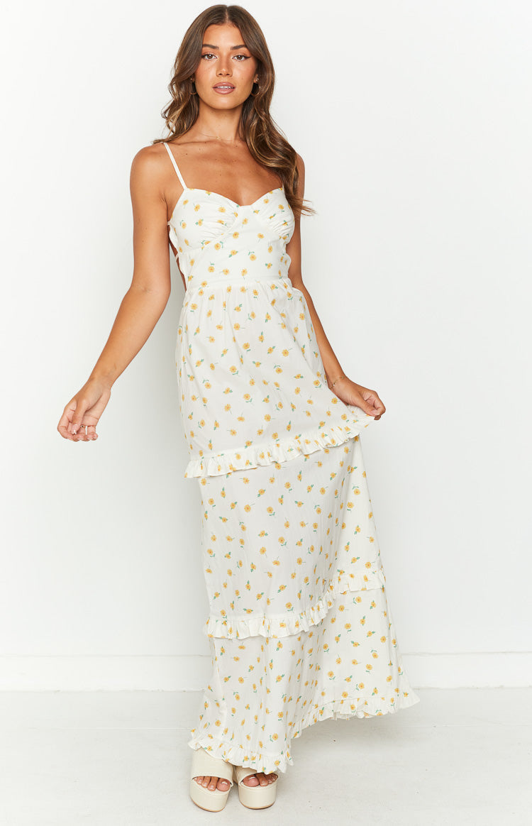 Victoria Tie Back Floral Maxi Dress