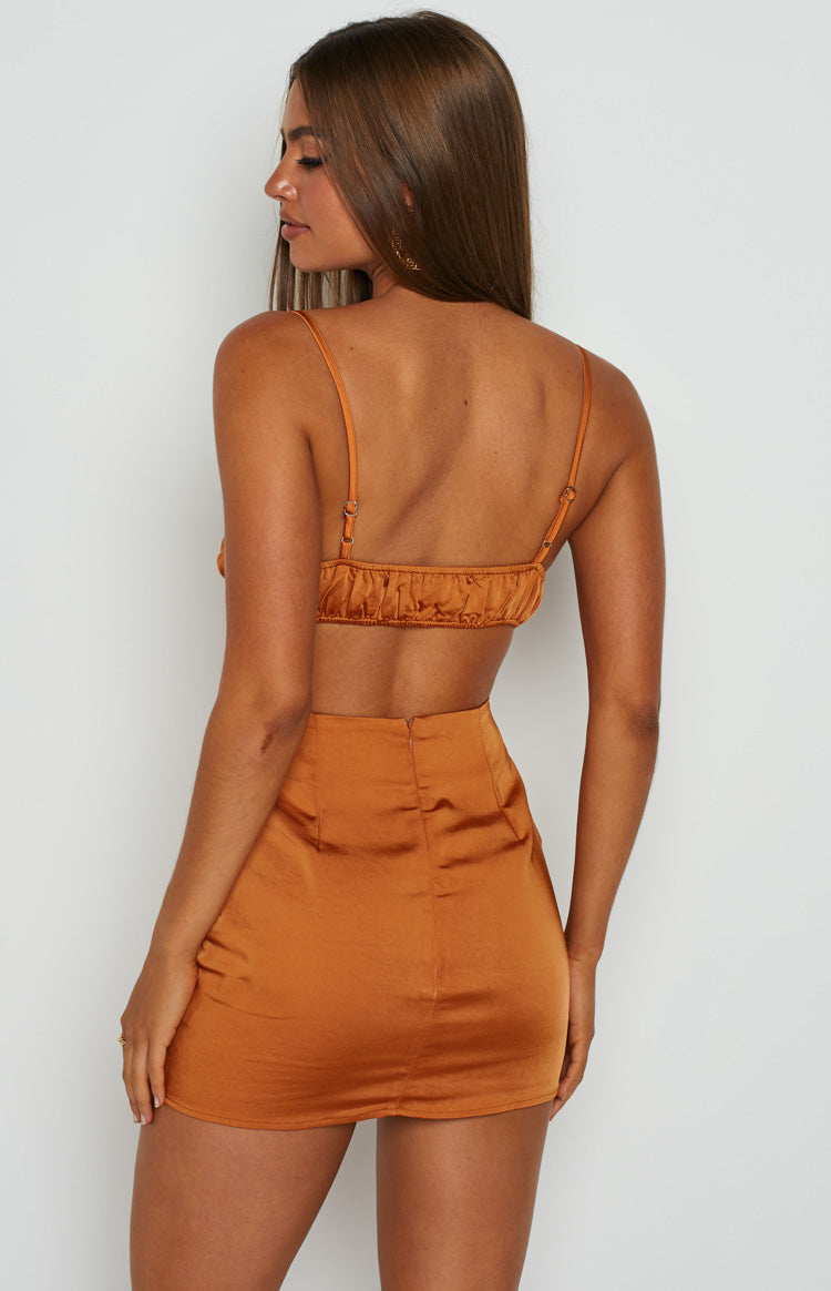 Hyacinth Tie Mini Dress Orange