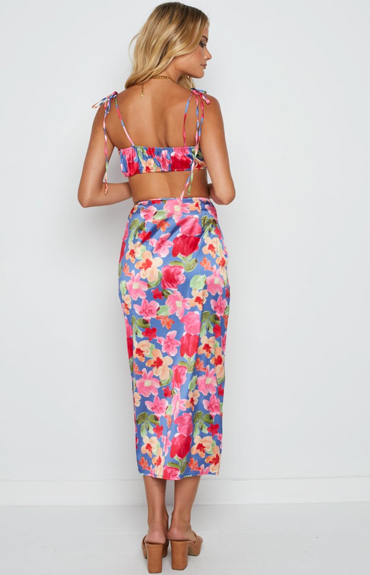 Cyndi Floral Wrap Skirt