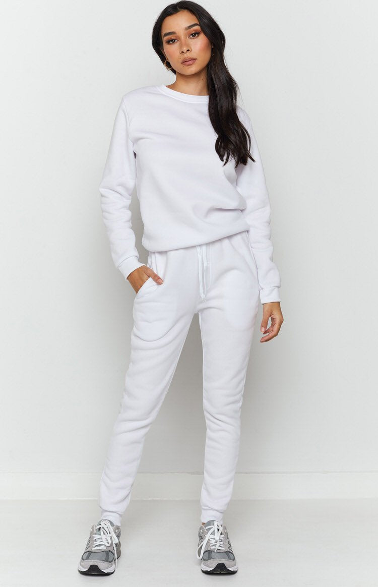 Sports Wear Track Pants White