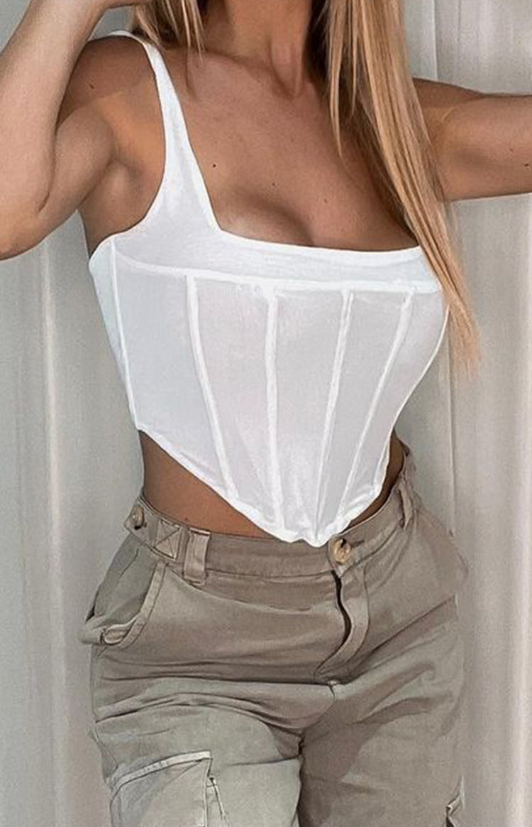Felicity White Corset Top