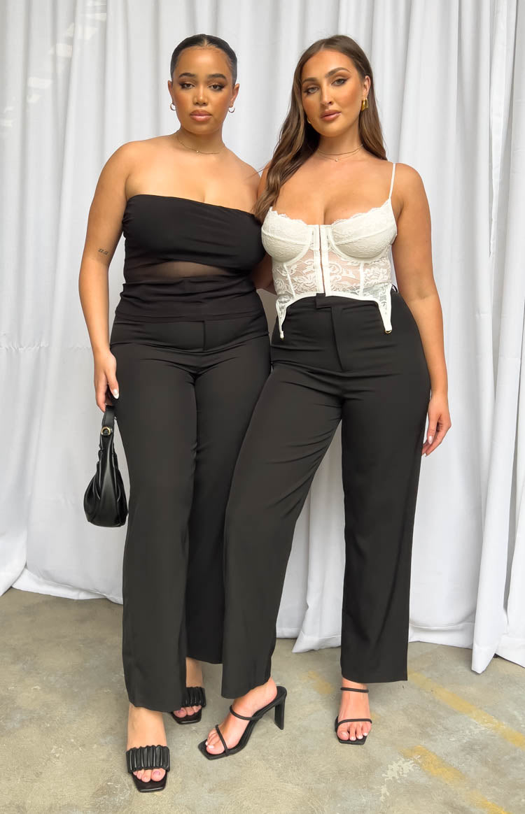 Beckster White Garter Corset Top