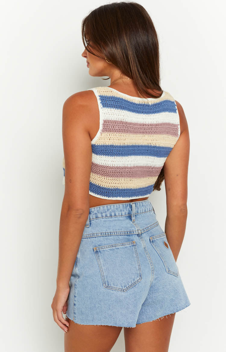 Rosita Stripe Crochet Tank
