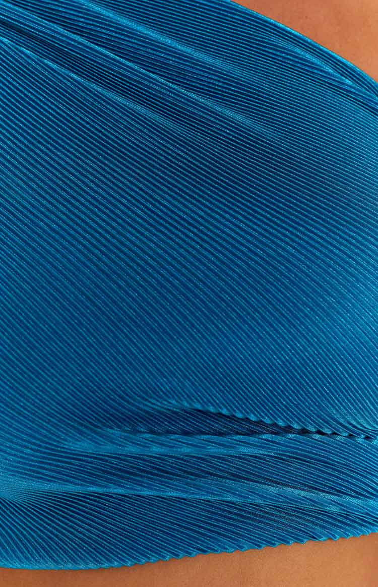 Lailah Blue One Shoulder Crop Top