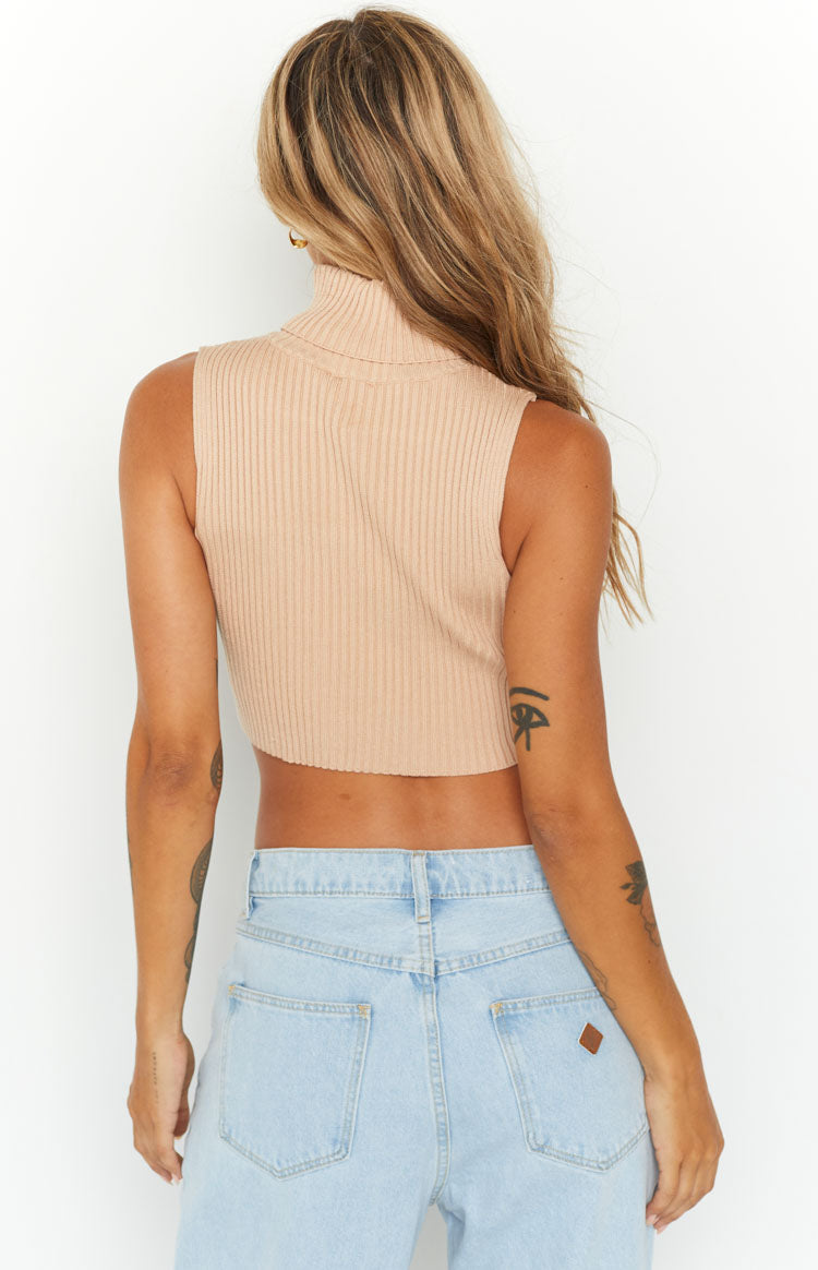 Halo Beige Knit Tank