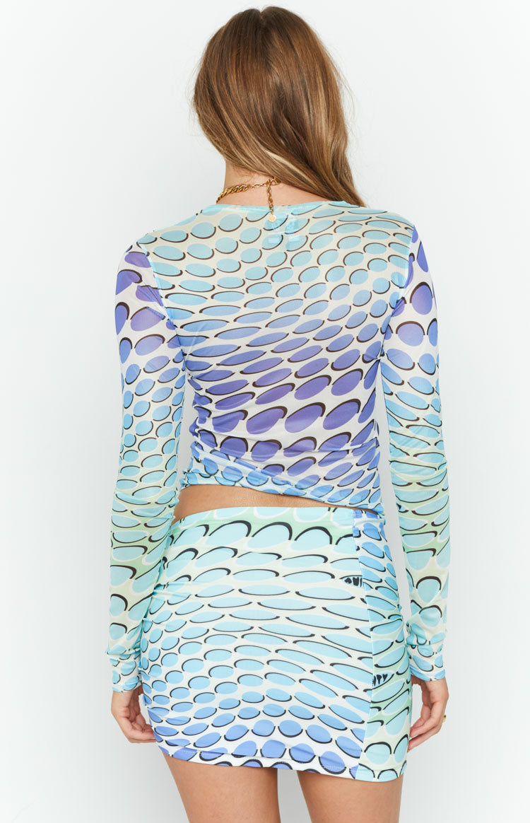 OMIGHTY The Warp Mini Skirt Blue Gradient