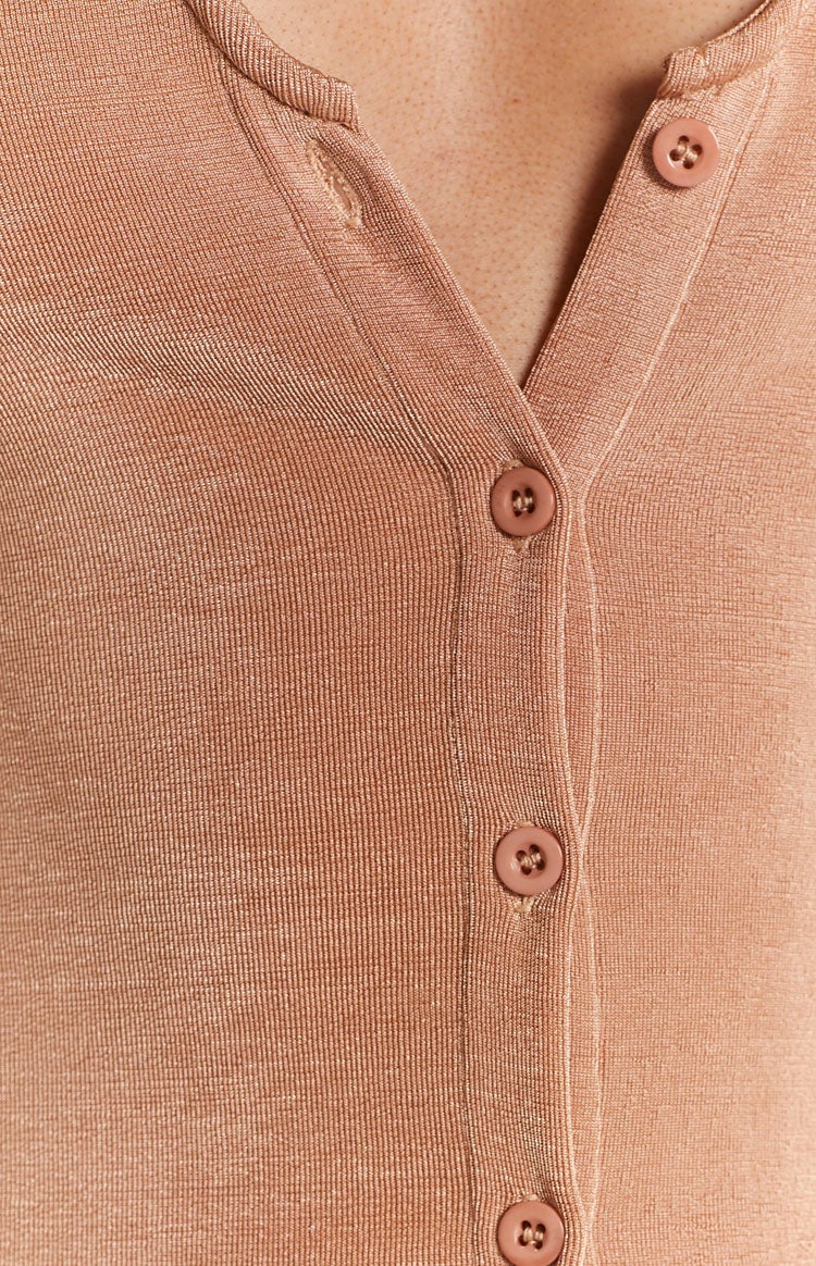 Tallulah Buttoned Maxi Dress Nude