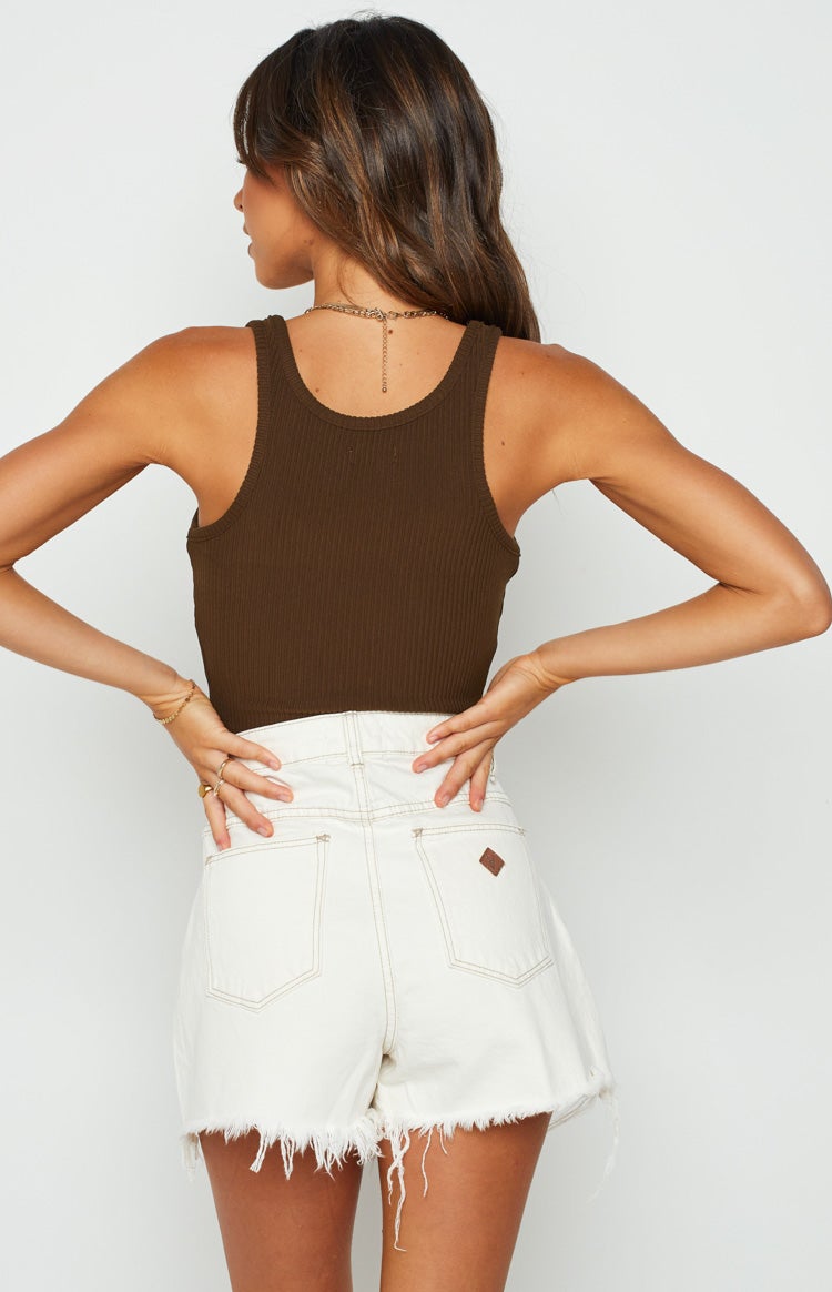 West Coast Rib Tank Top Chocolate