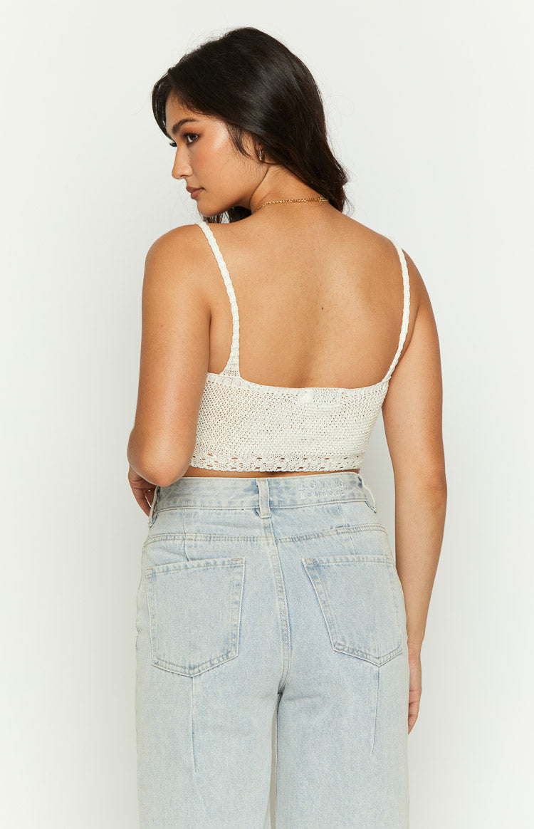 Barbara Cream Crochet Top