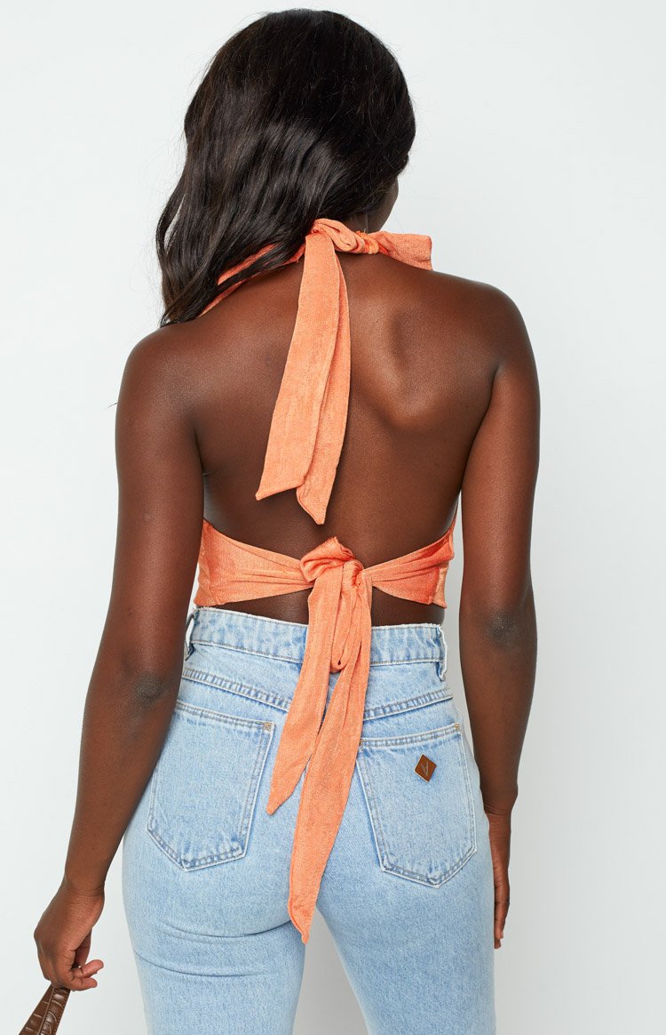 Sestra Orange Halter Top