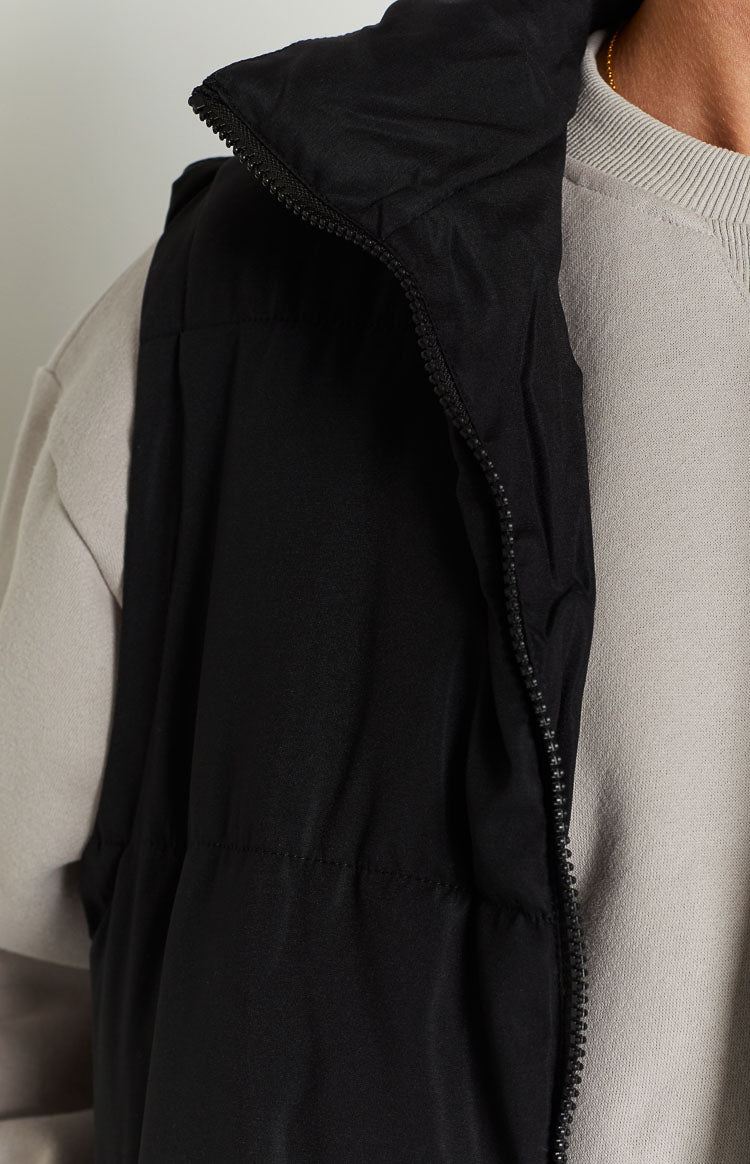Nalia Black Puffer Vest