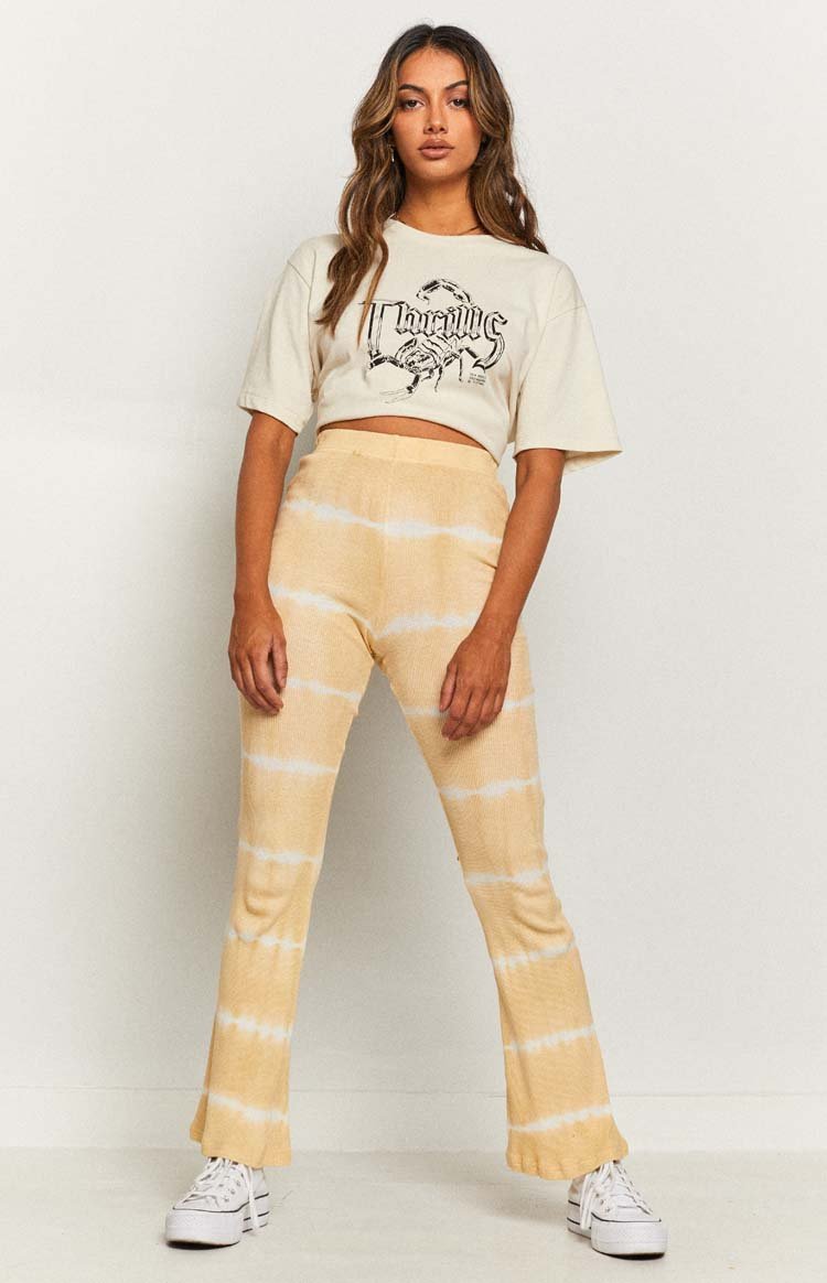 Laroi Tye Dye Flare Pants Yellow