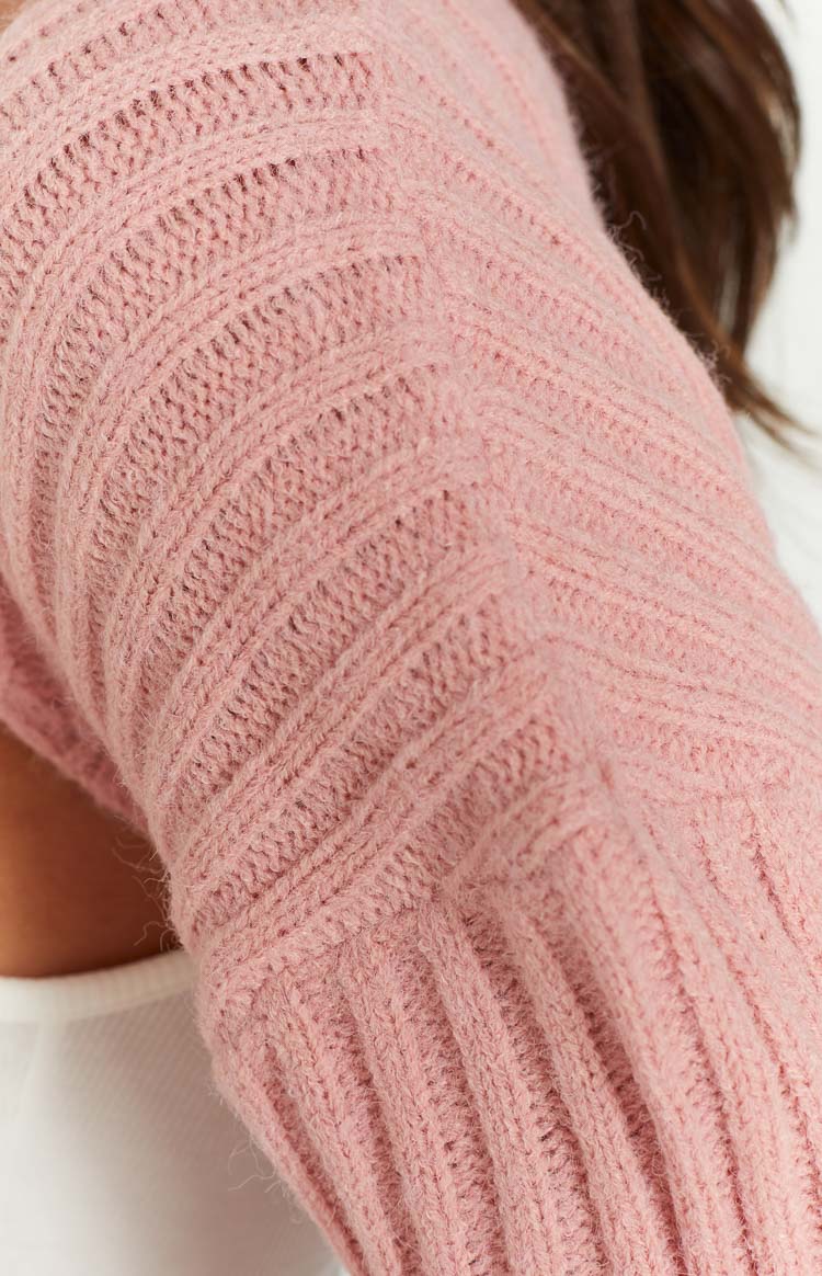 Elsa Pink Rib Knit Bolero