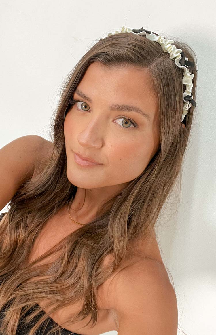 Jasmine White Bow Headband