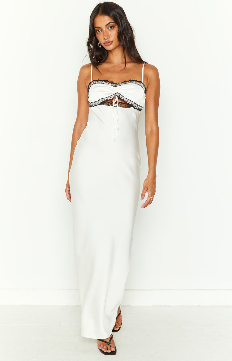 Forever White Lace Maxi Dress