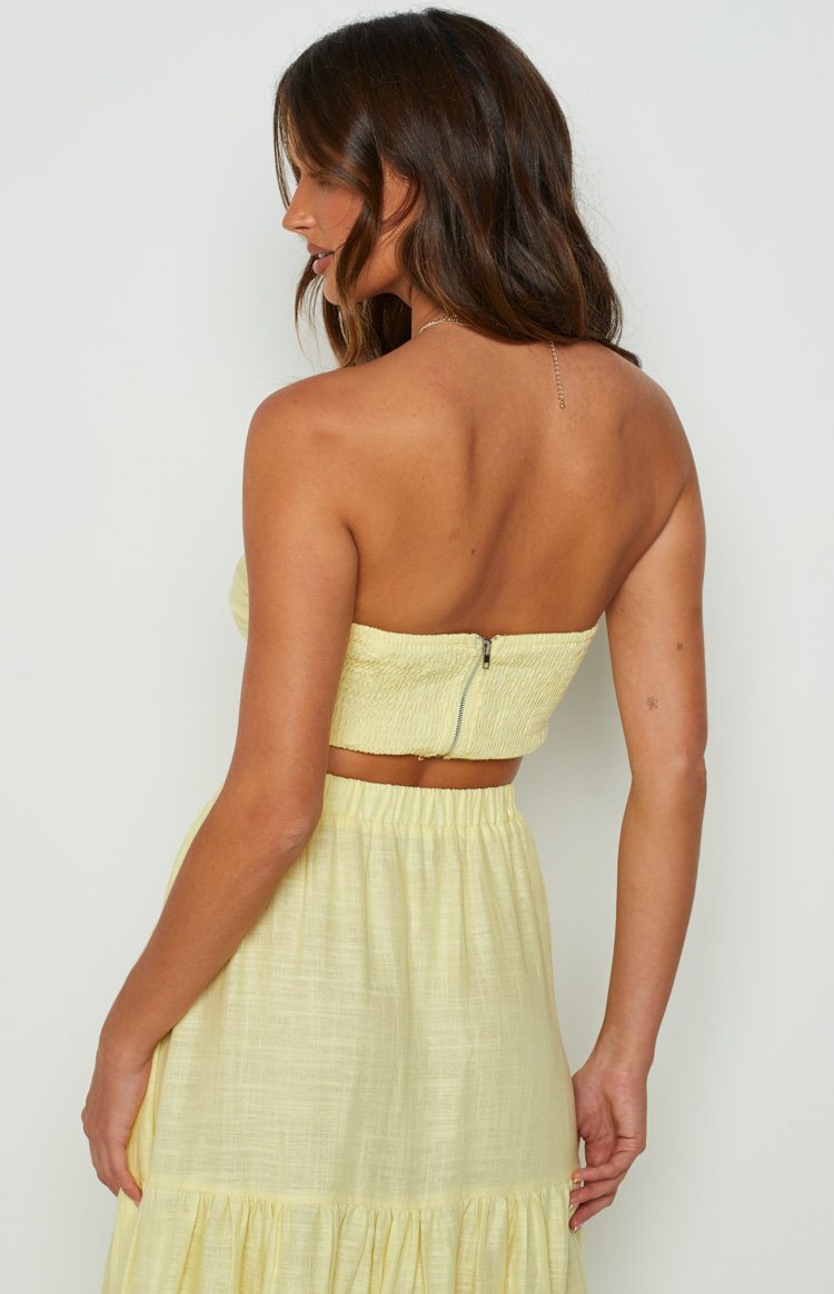 Cassian Yellow Crop Top