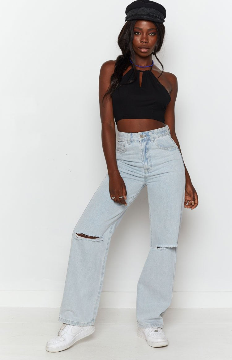 Long Island Crop Top Black