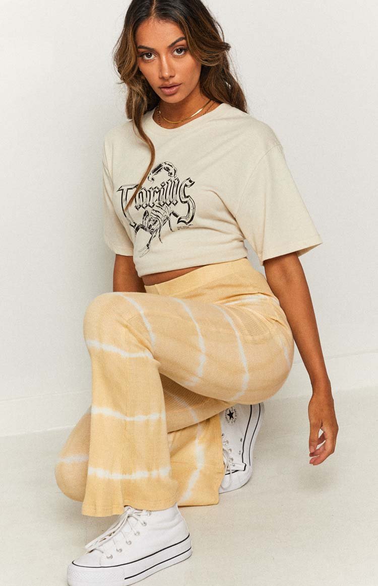 Laroi Tye Dye Flare Pants Yellow