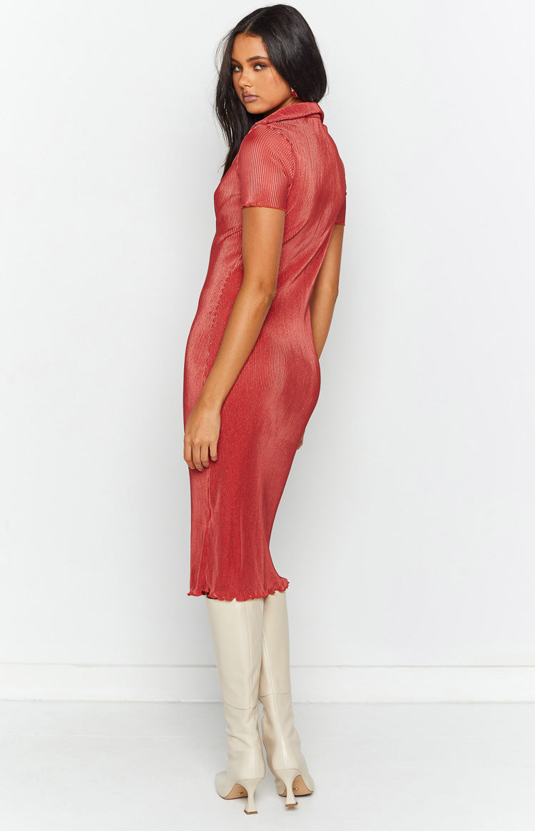 Reagan Rust Midi Dress
