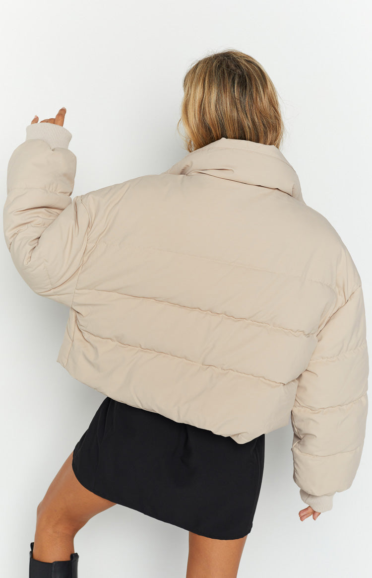 Fuego Puffer Cropped Jacket Bone