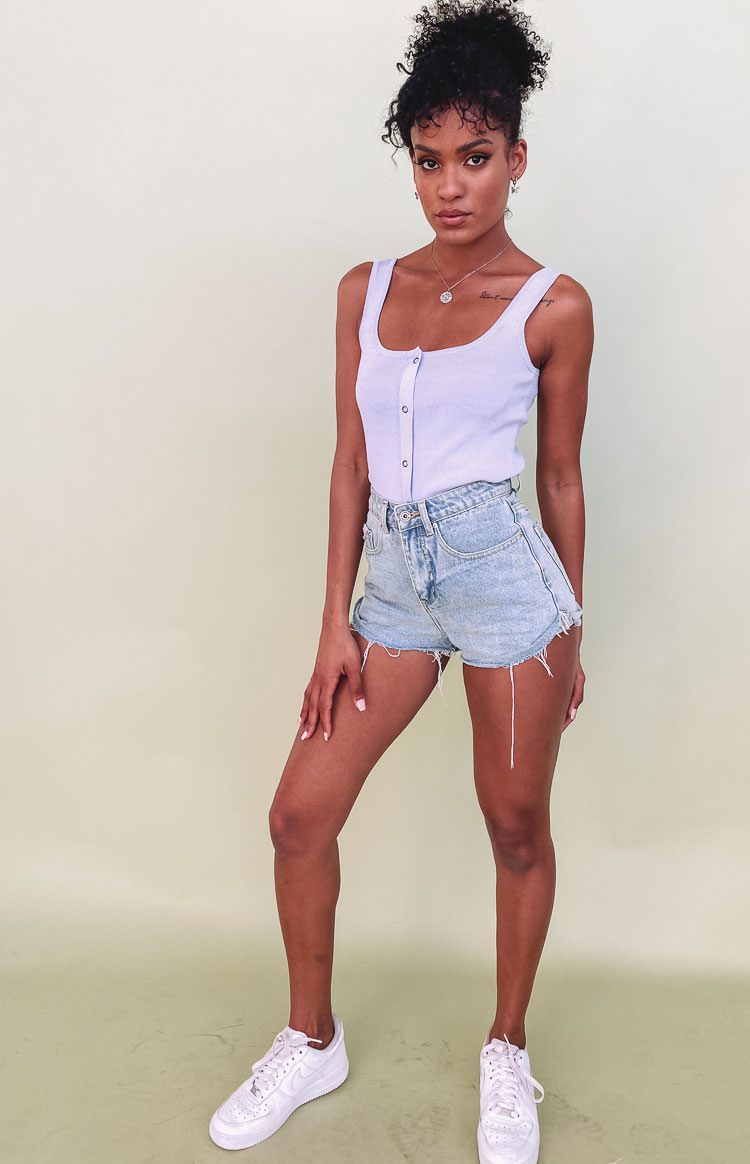 Mariah Stud Top Lilac