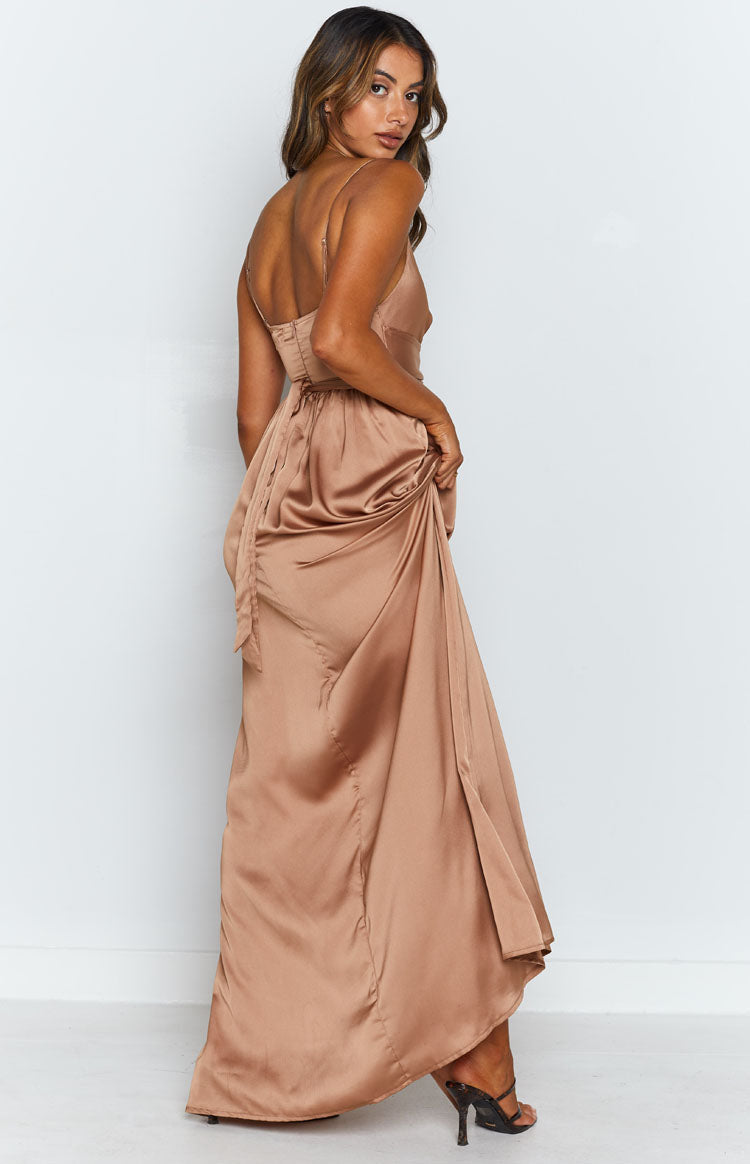 Katrina Split Maxi Dress Champagne