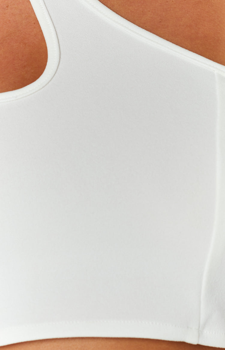 Athena White One Shoulder Top