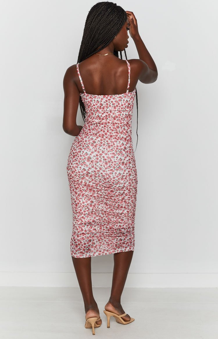 Stepford Midi Dress Rose Print