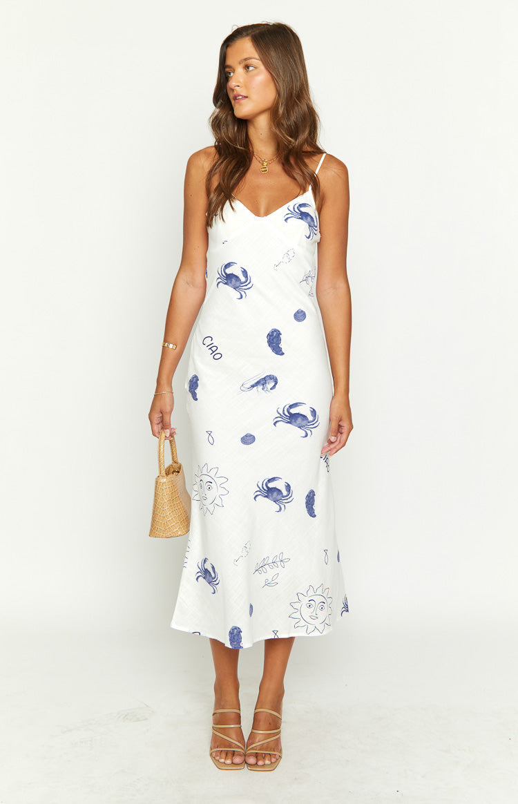 Kendal Blue Print Maxi Dress