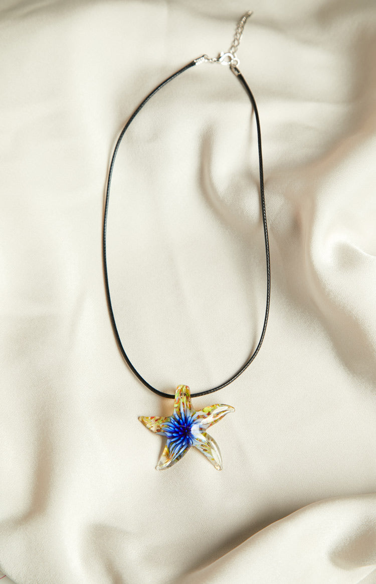 Fleur Blue Starfish Pendant Necklace