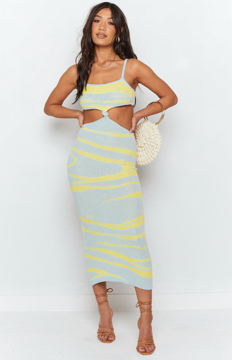 Townes Knit Midi Dress Blue