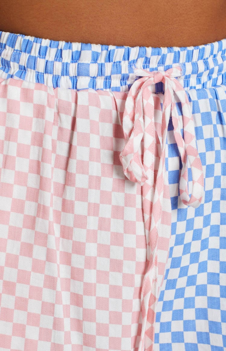 Jamelle Pink Check Shorts