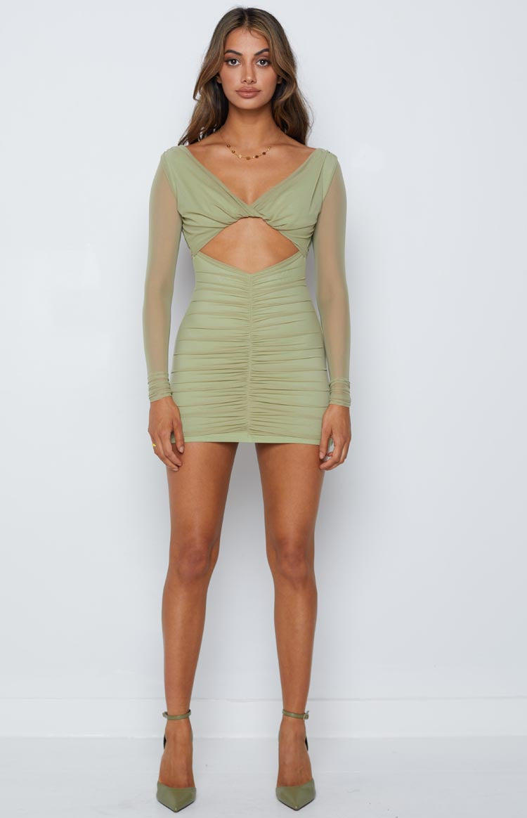 Raven Mesh Dress Green