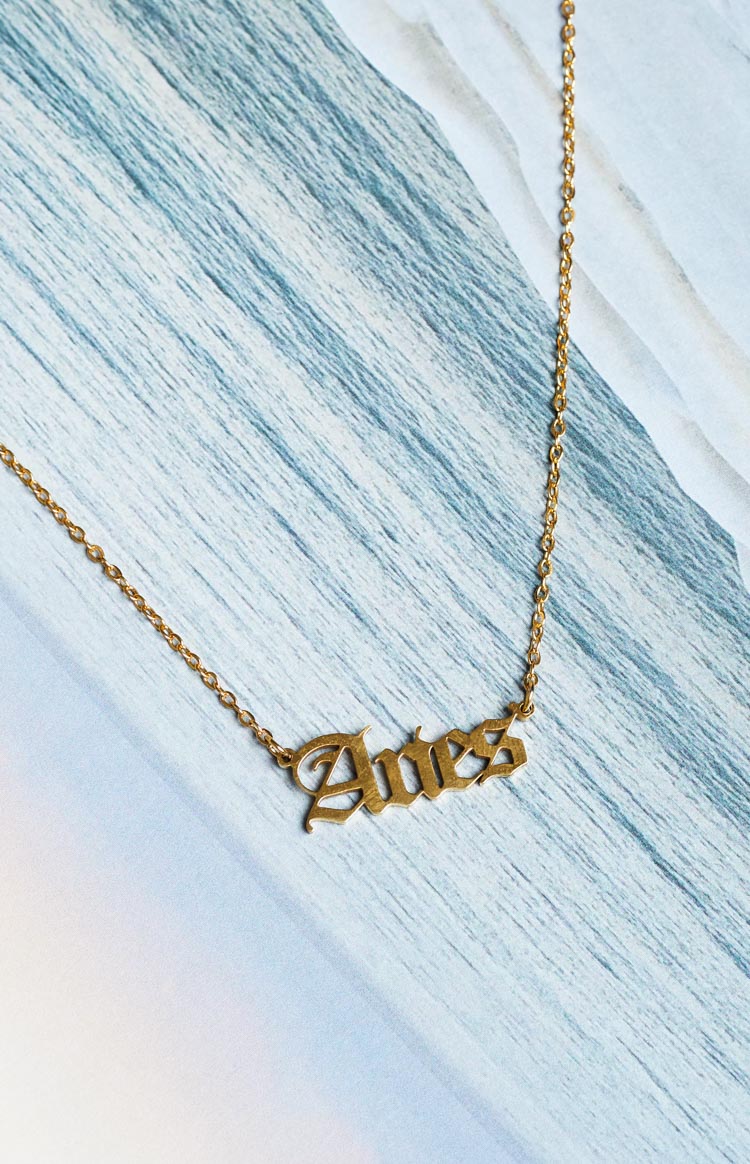 18k Star Sign Gold Necklace