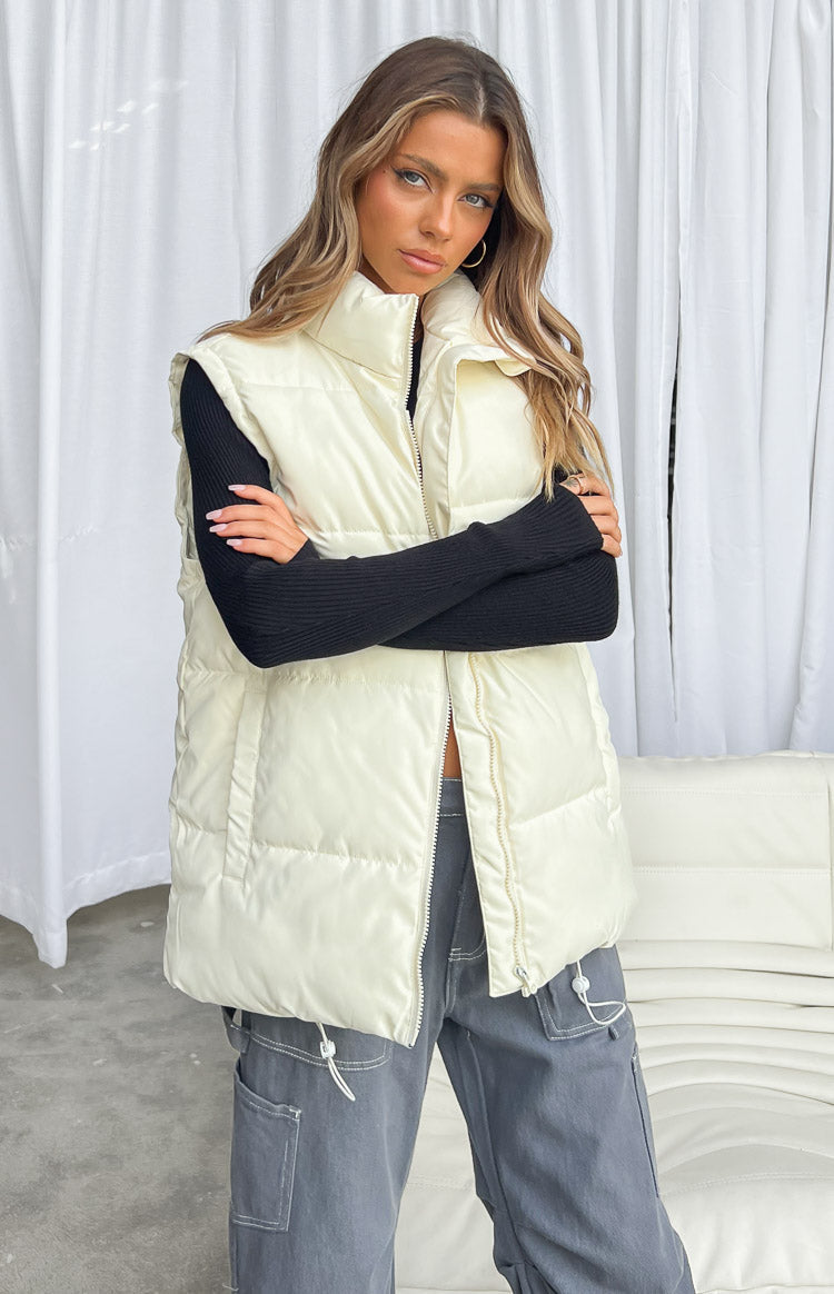 Nalia Cream Puffer Vest
