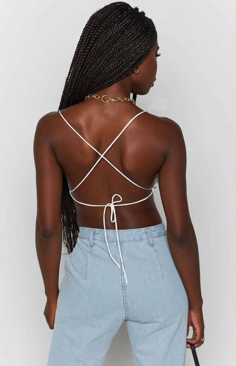 Lioness Born To Be Wild Crop Top White