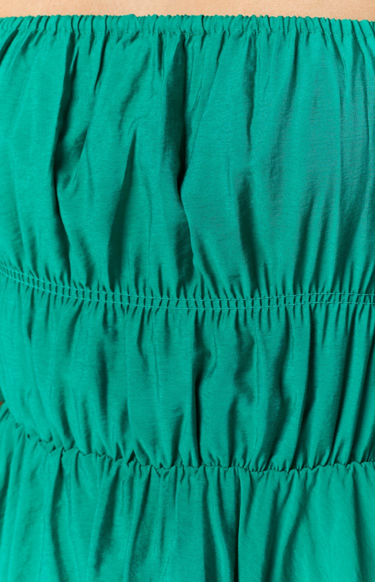 Paradise Puff Sleeve Dress Green