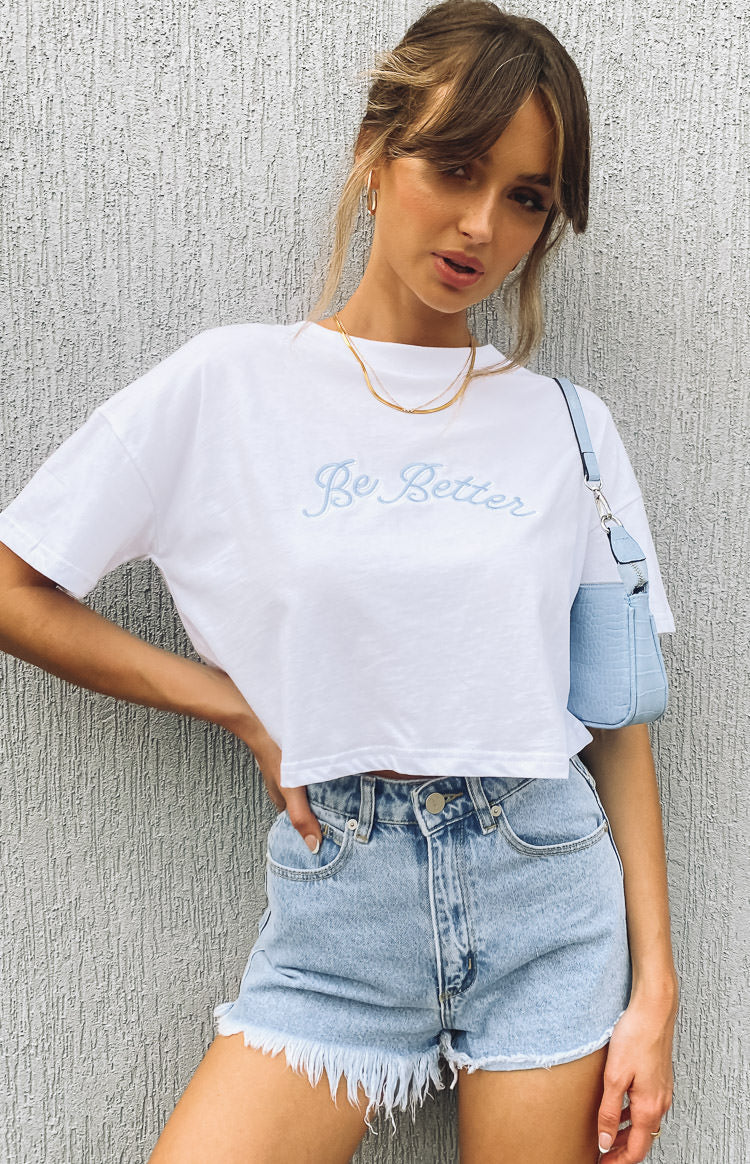 Be Better Crop Top White