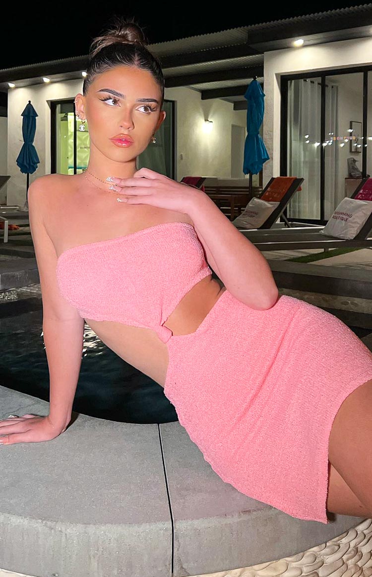 Fiona Pink Strapless Mini Dress