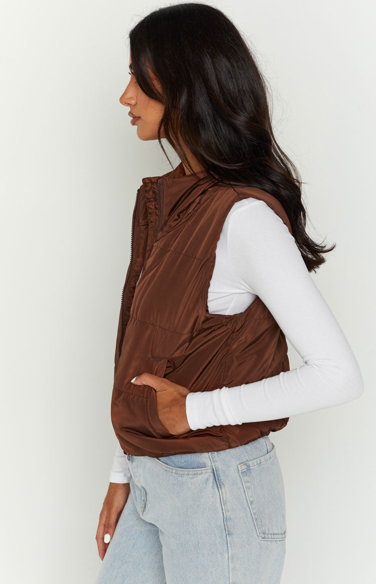 Daya Chocolate Puffer Vest