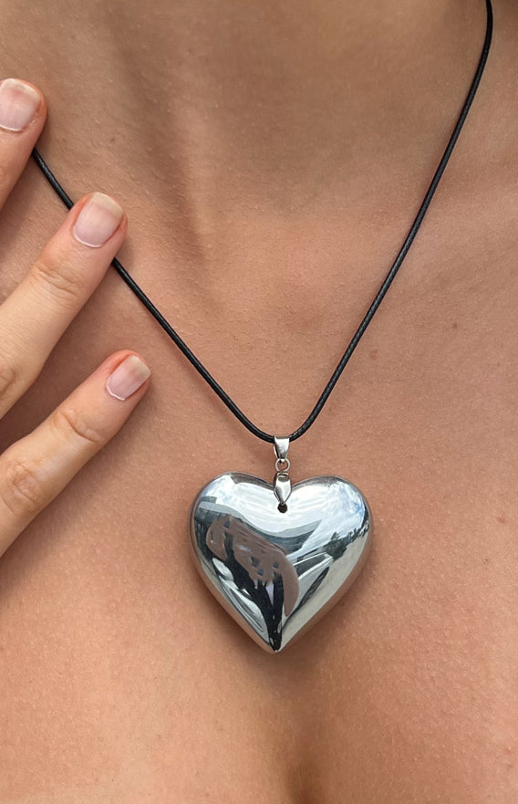 Charmane Silver Heart Pendant Necklace