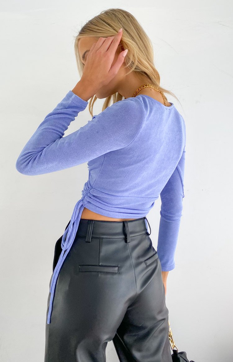 Dora Blue Ruched Top