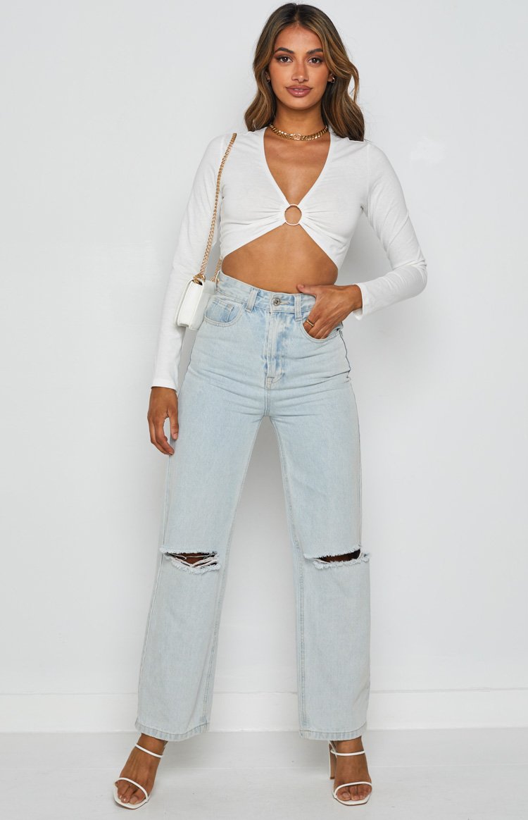 Camello Long Sleeve Crop White
