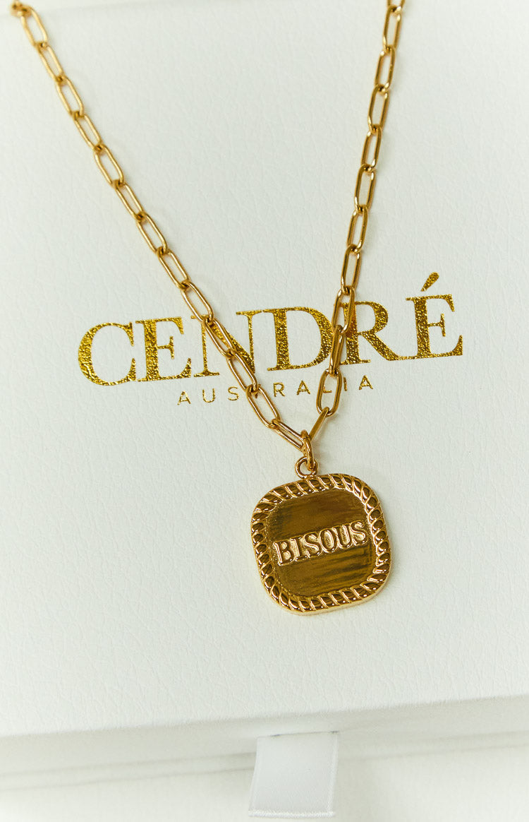 Cendré Bisous Gold Necklace