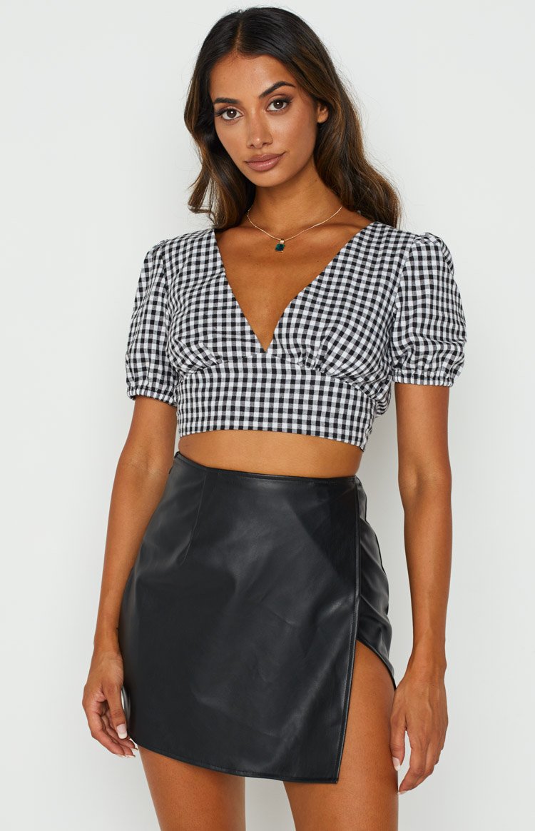 Harlo Mono Gingham Tie Top