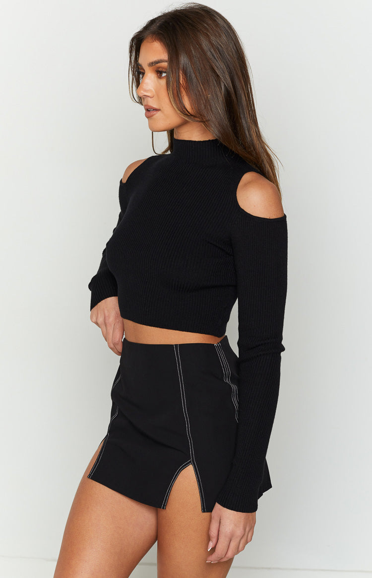 Cynthia Black Long Sleeve Top