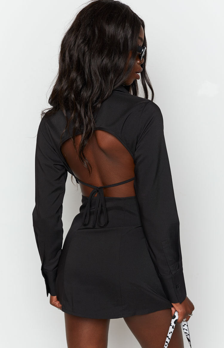 Broken Heart Shirt Dress Black