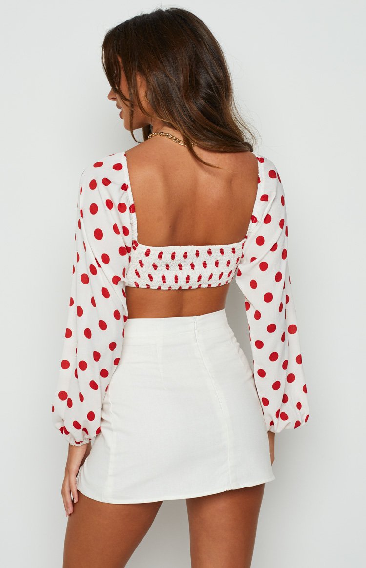 Isabelle Long Sleeve Top Red Spot